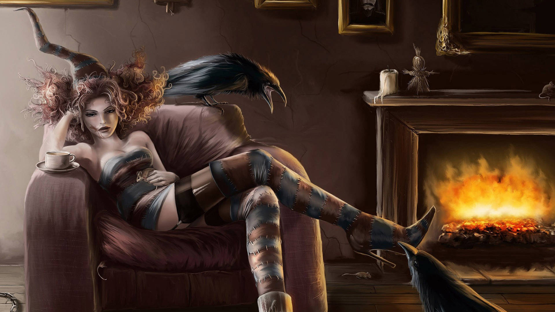 Arte Estético de Hogar Brujo Fondos de pantalla