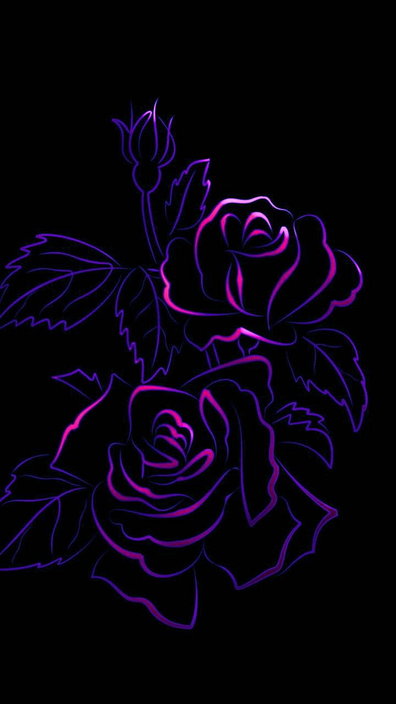 Arte estético de rosa púrpura oscuro Fondos de pantalla