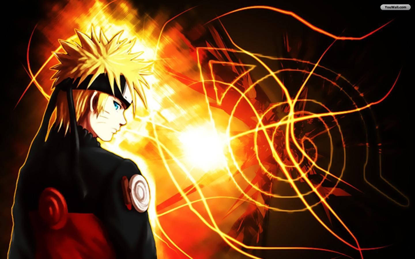 Arte estético dorado de Naruto genial