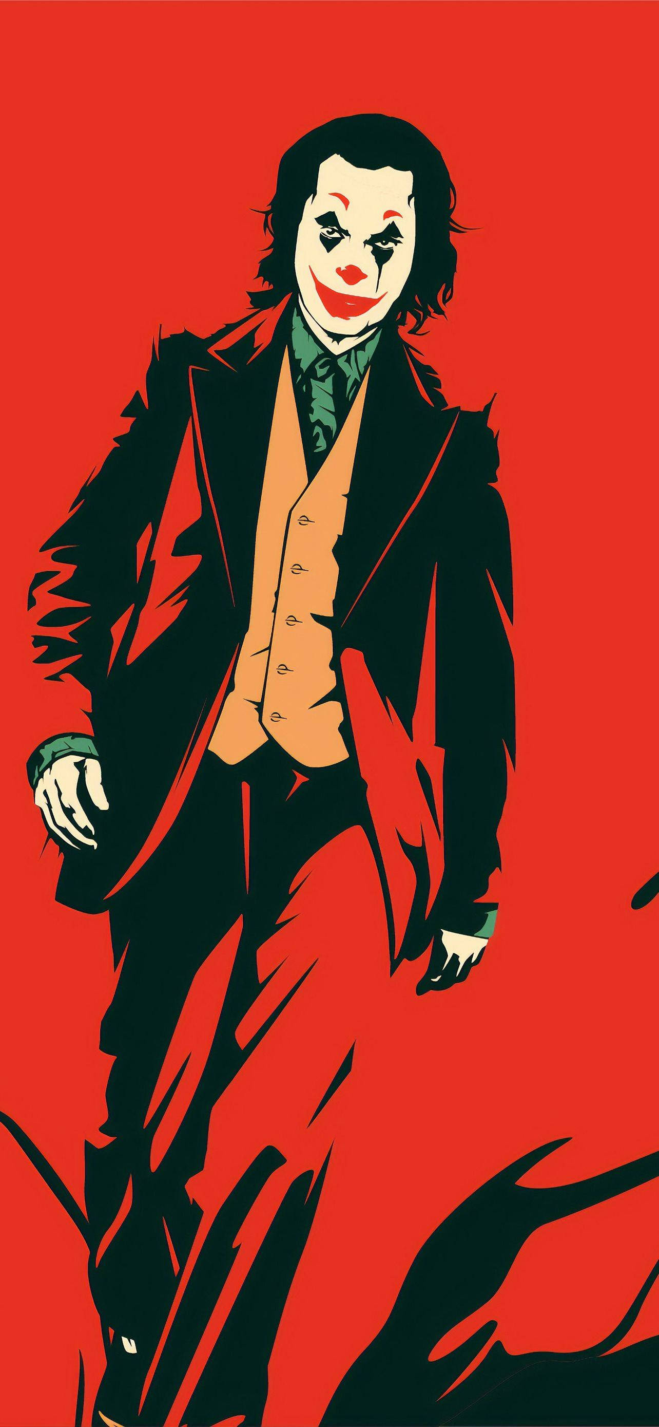 Arte estético rojo 3D del Joker para iPhone Fondos de pantalla
