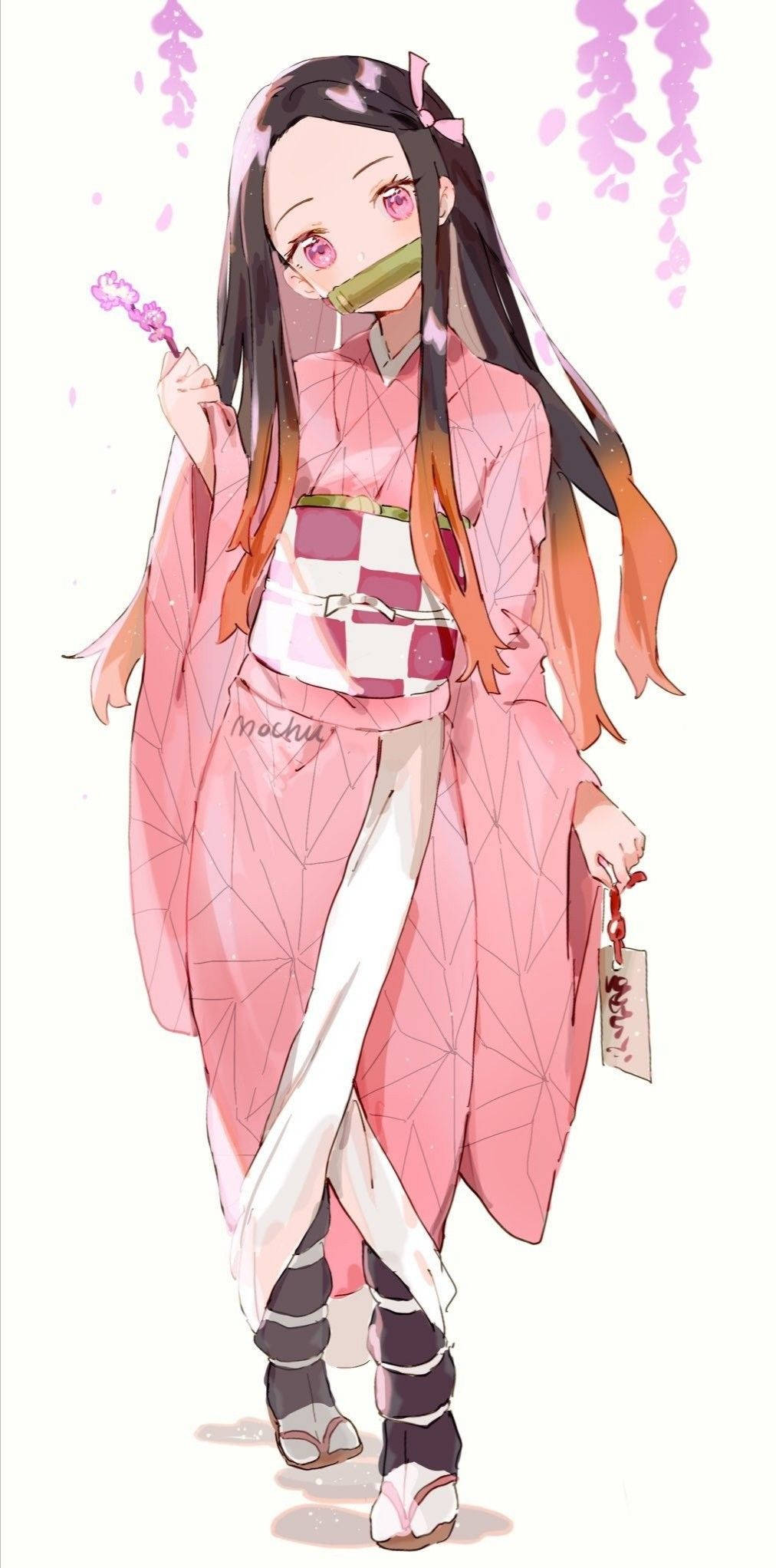 Arte Fan de Demon Slayer Nezuko Fondos de pantalla