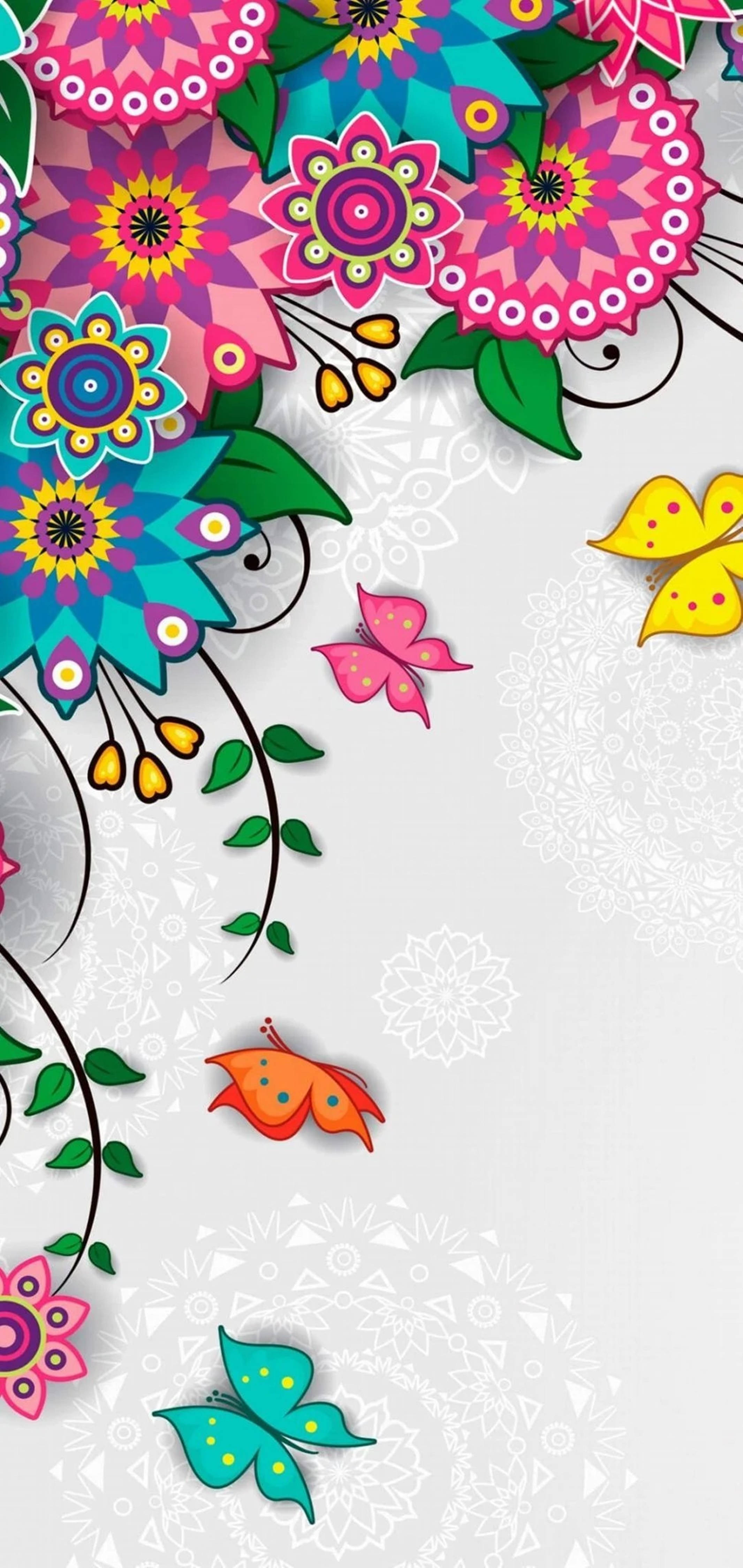 Arte Floral Agujero de Perforación 4K Fondos de pantalla