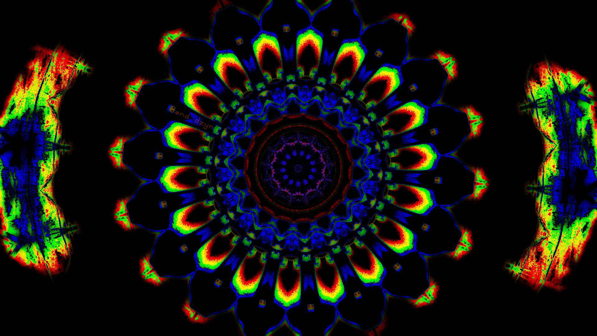 Arte floral estético oscuro y psicodélico Fondos de pantalla