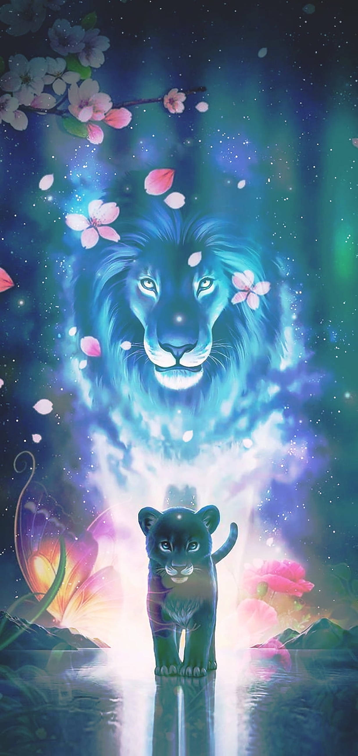 Arte Floral Galaxia del Rey León Fondos de pantalla