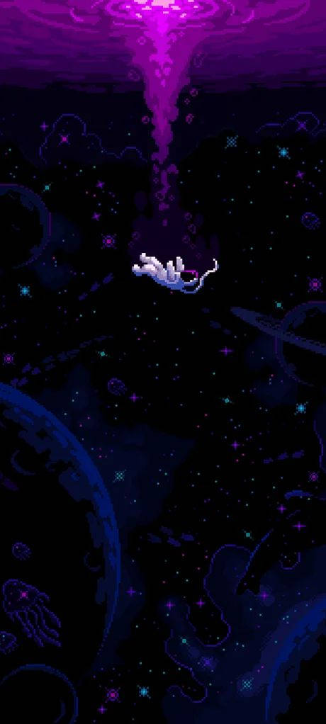 Arte galáctico estético en púrpura oscuro Fondos de pantalla