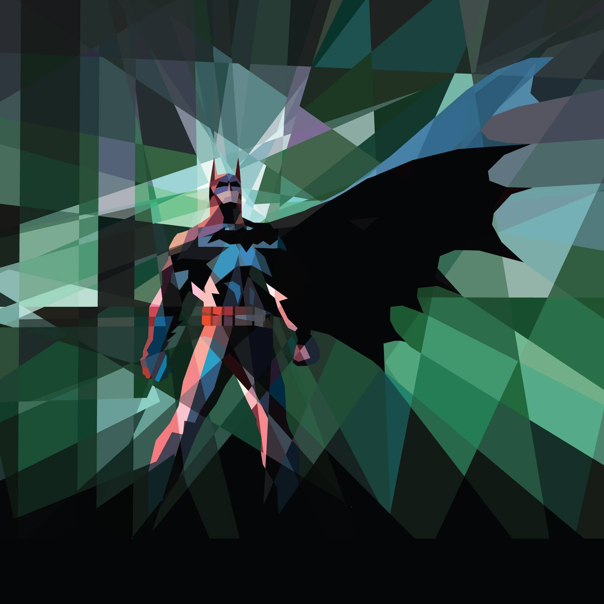 Fondo de pantalla de arte geométrico de Batman