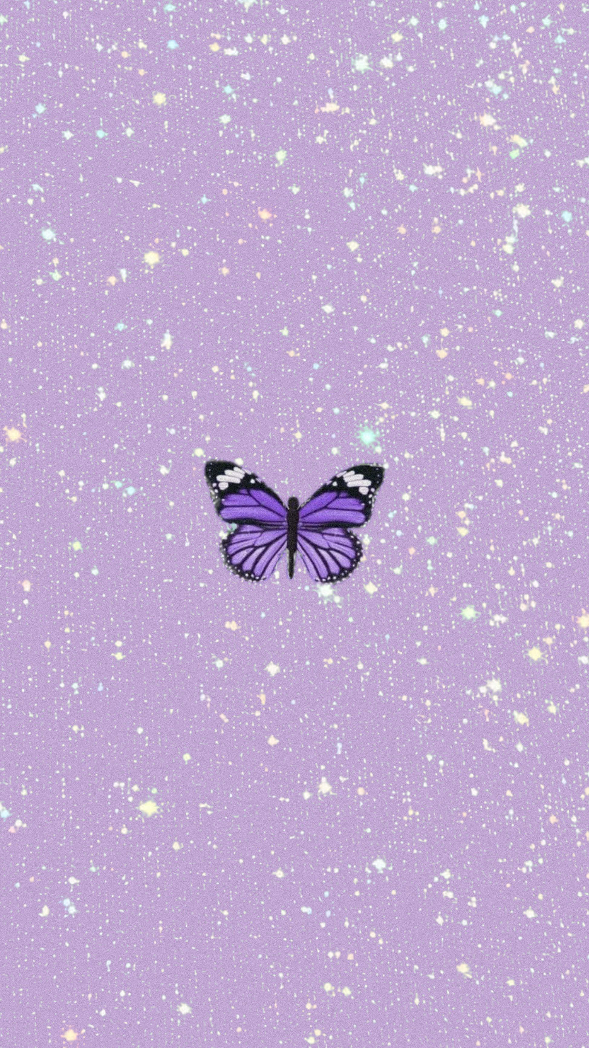 Arte gráfico de mariposa en iPhone color púrpura pastel Fondos de pantalla