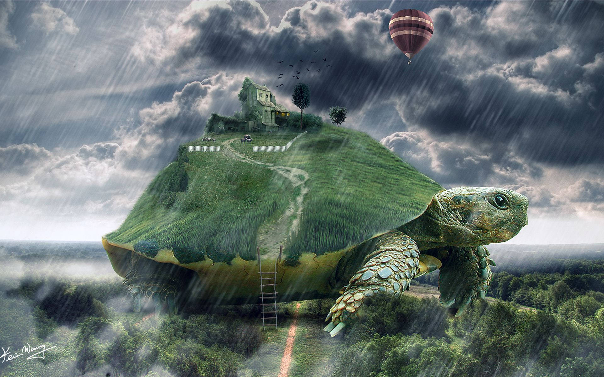 Arte gráfico genial de una tortuga Fondos de pantalla