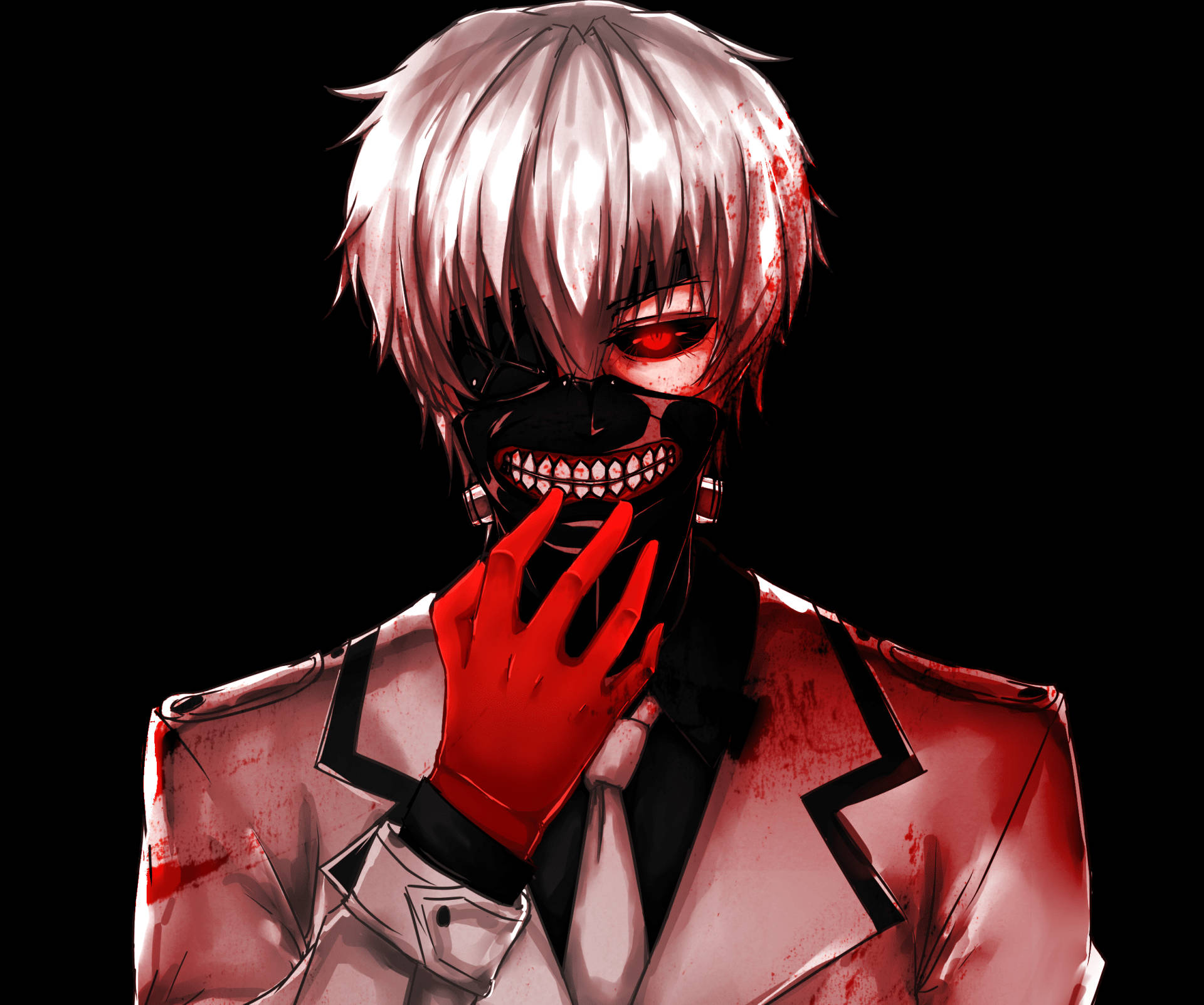 Arte gráfico sangriento de Ken Kaneki para foto de perfil anime Fondos de pantalla