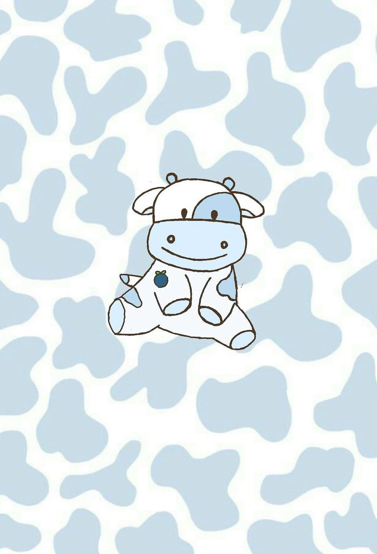 Arte Innovador de Estampado de Vaca Azul Fondos de pantalla