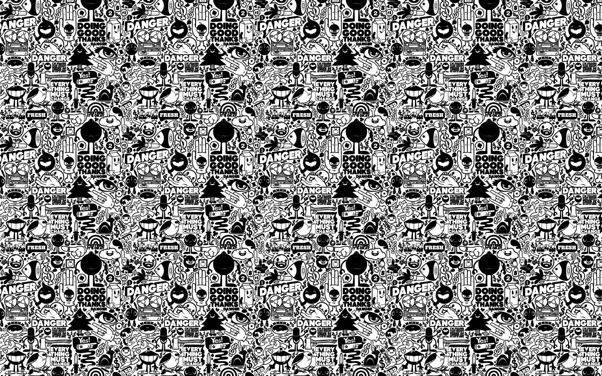 Arte intrincado en blanco y negro Fondos de pantalla