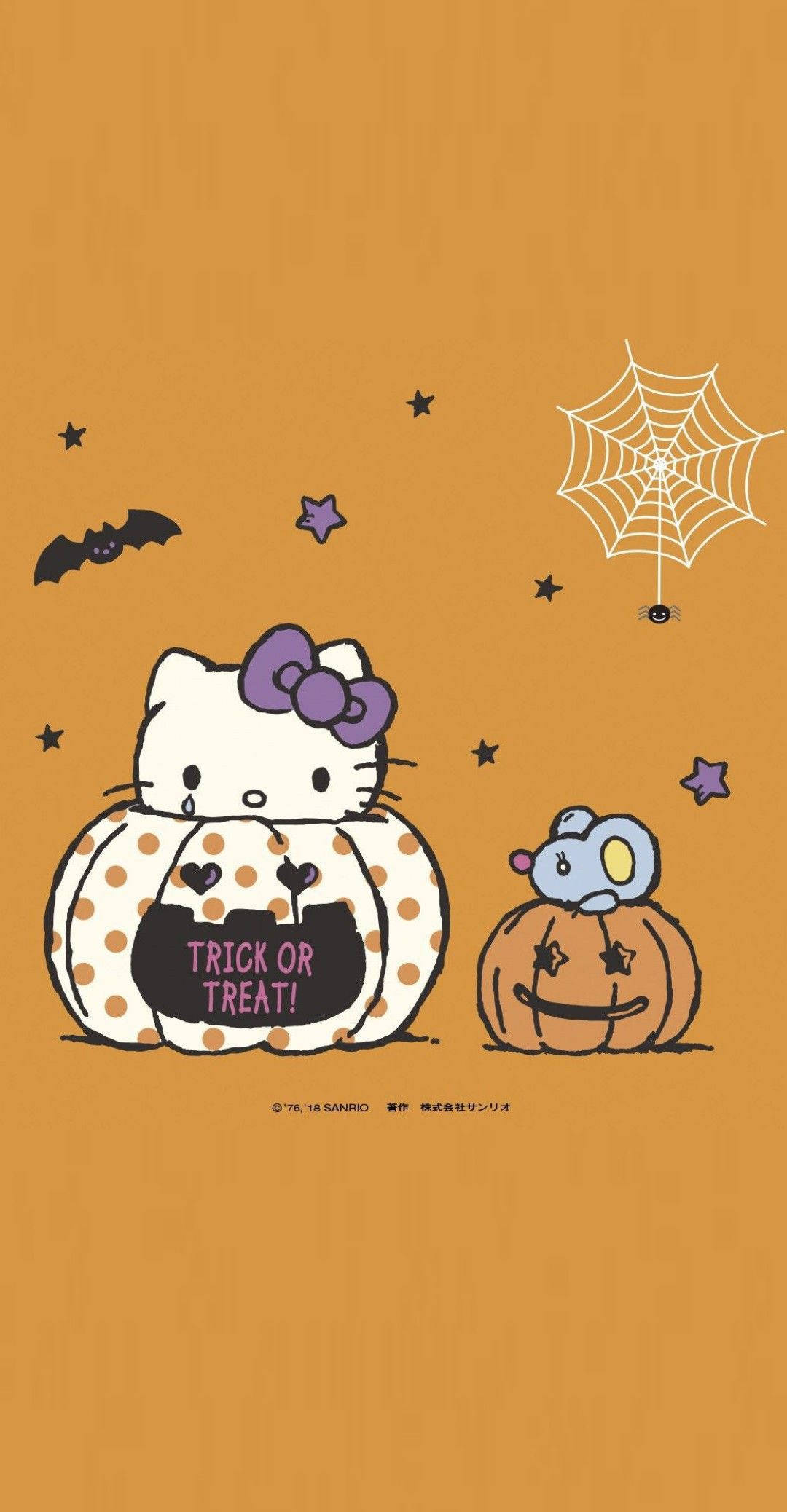 Arte lindo de Hello Kitty de Halloween Fondos de pantalla