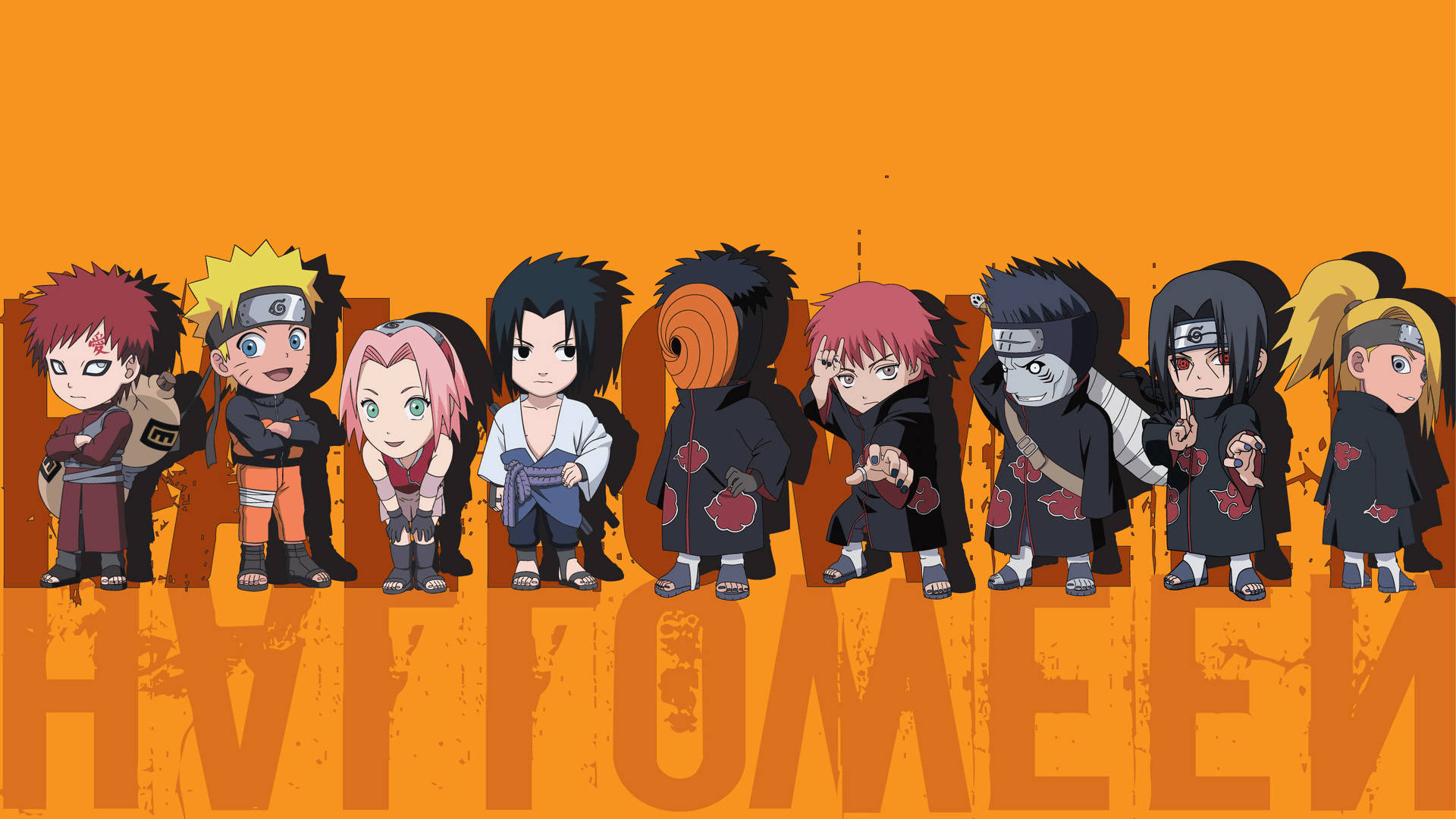 Arte lindo de Naruto para Halloween Fondos de pantalla