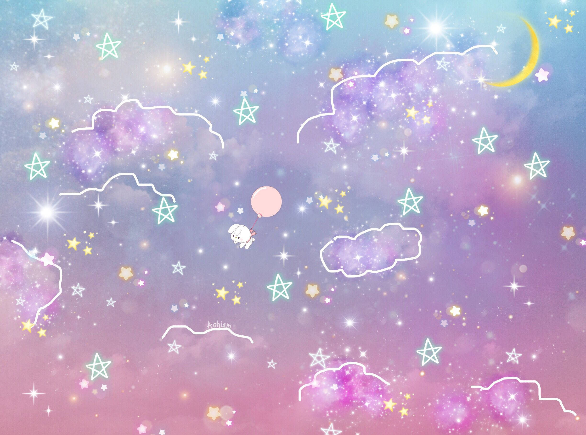 Arte lineal de cielo nublado para laptop de Pinterest Fondos de pantalla