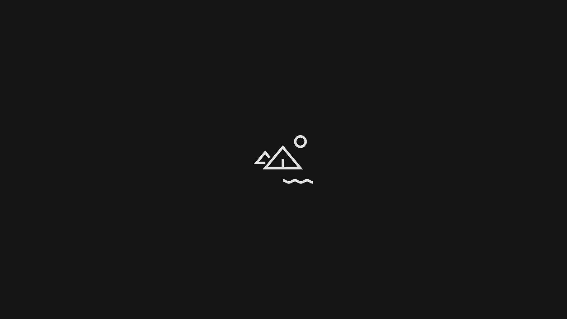 Arte lineal minimalista de montaña para laptop Fondos de pantalla