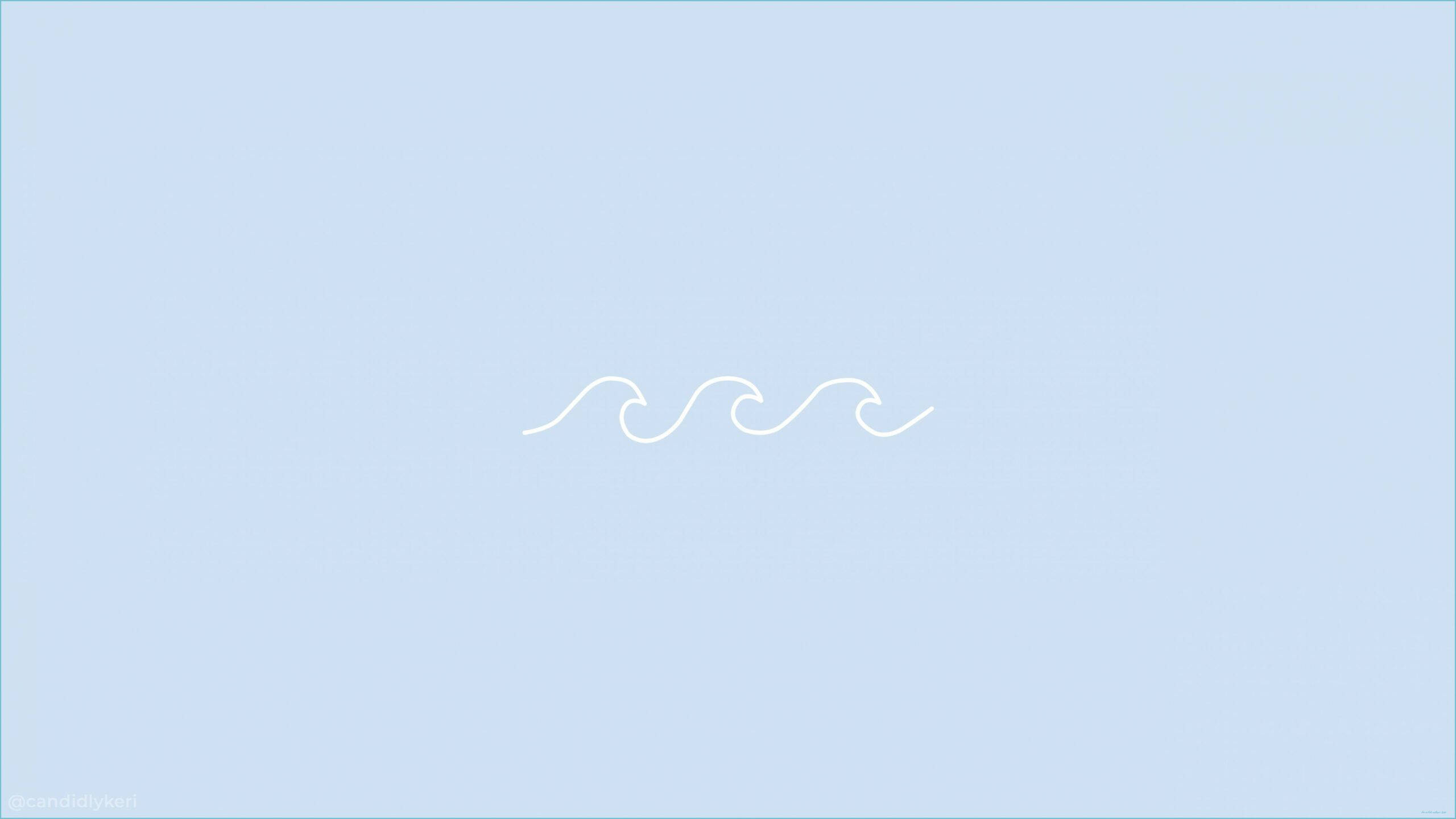 Arte lineal simple de ola azul estética Fondos de pantalla