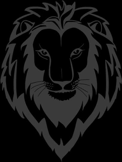 Arte majestuoso de silueta de león Fondos de pantalla