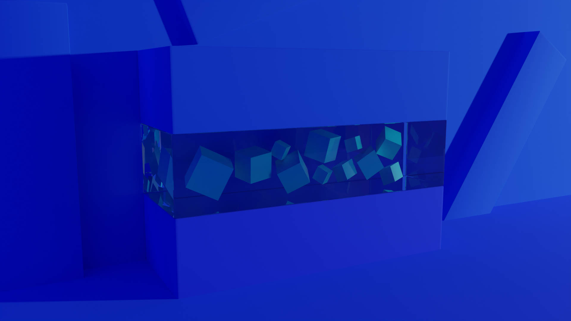 Arte Minimalista Azul Estético Fondos de pantalla