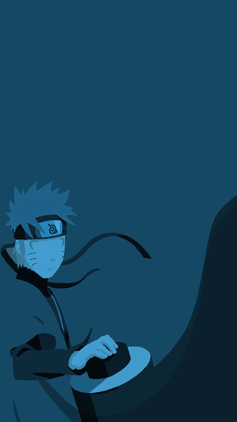 Arte minimalista azul de Naruto anime Fondos de pantalla
