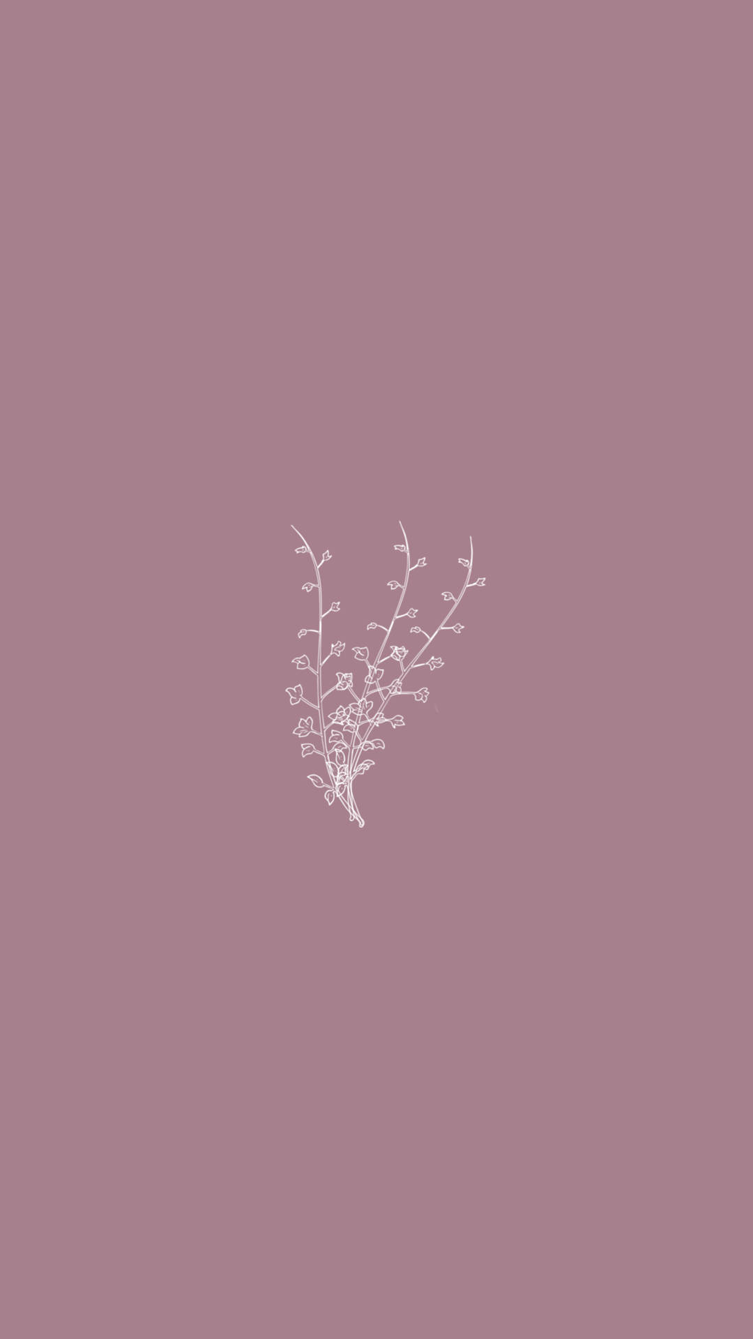 Arte minimalista de hojas en tonos pastel para iPhone Fondos de pantalla