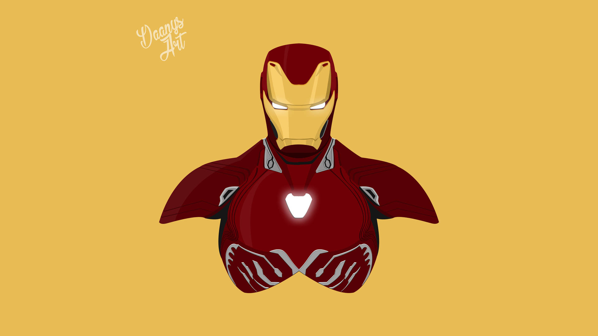 Fondo de pantalla de arte minimalista de Iron Man