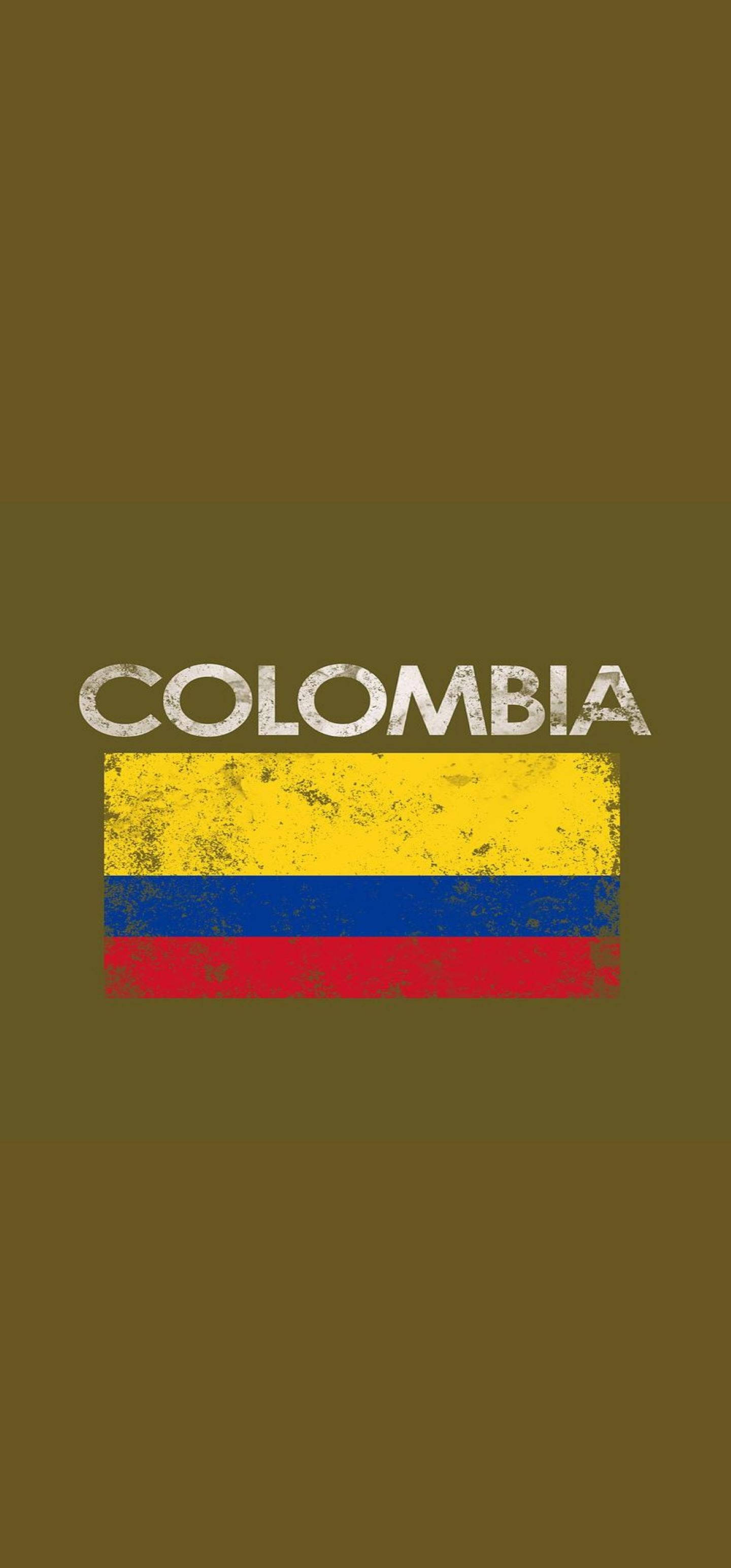 Arte Minimalista de la Bandera de Colombia Fondos de pantalla