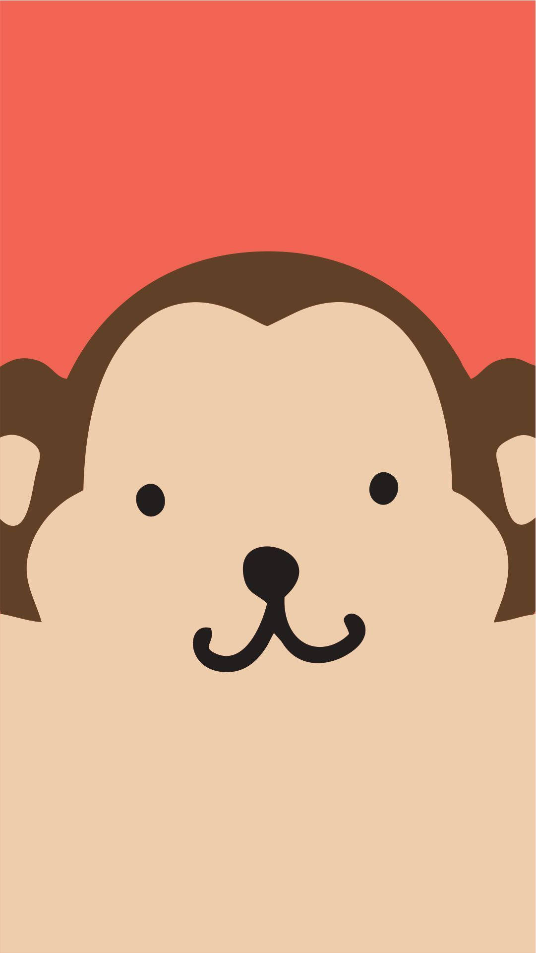 Arte Minimalista de Mono Lindo Fondos de pantalla