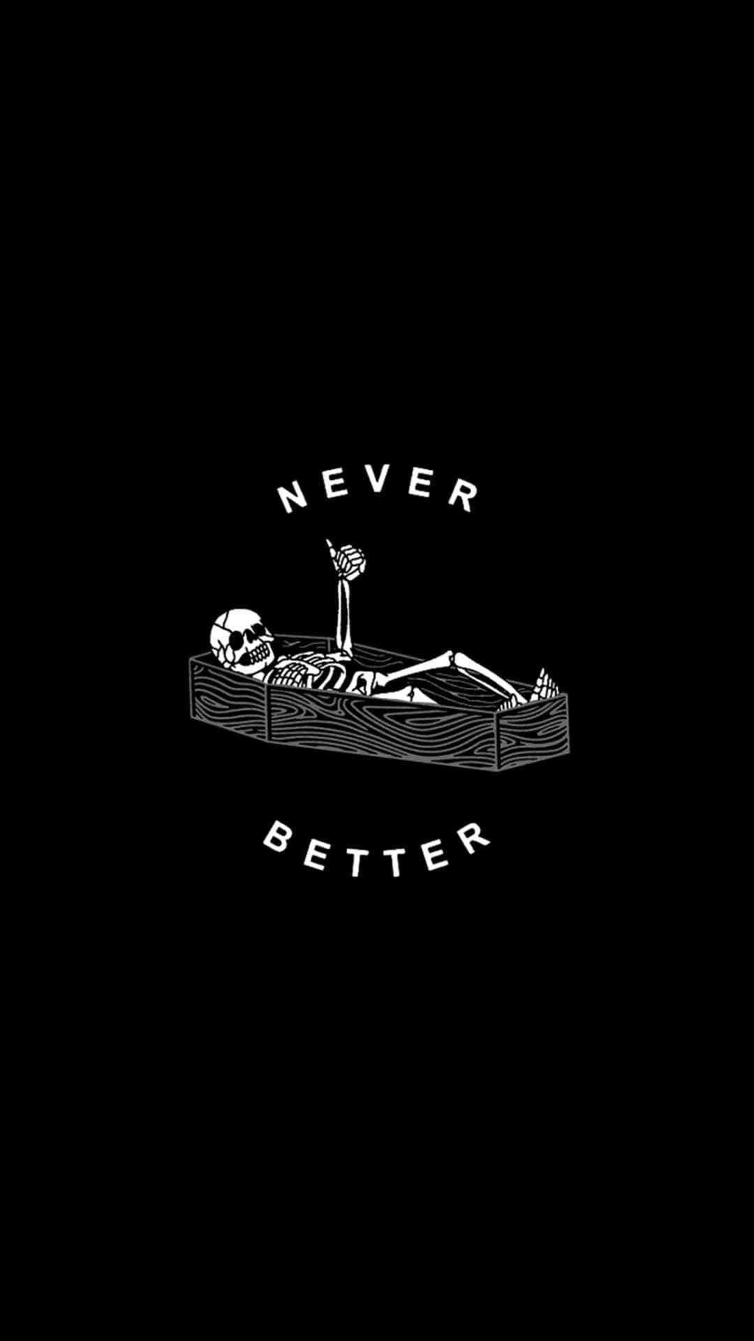 Arte minimalista de momia negra para fondo de Halloween en iPhone Fondos de pantalla