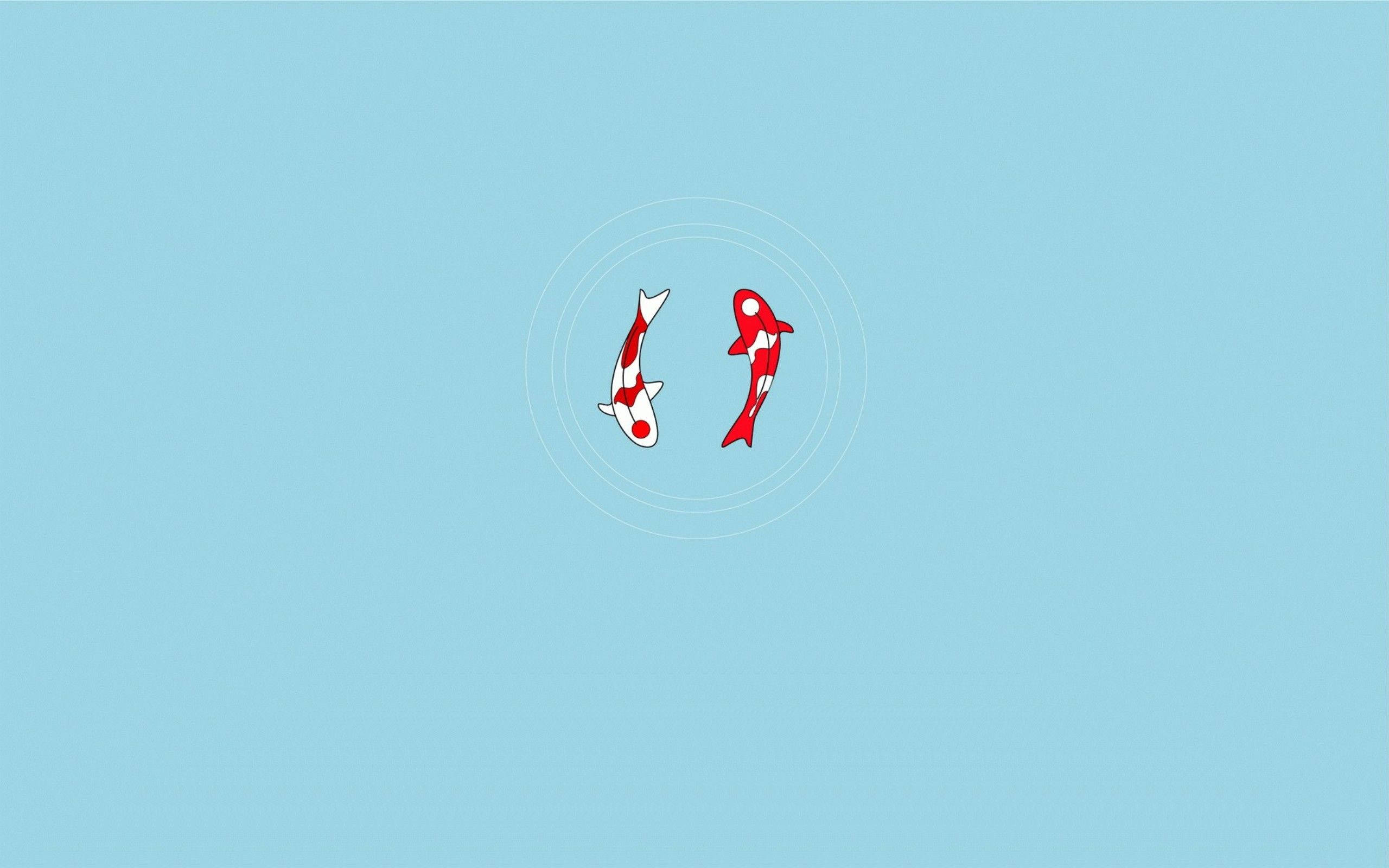 Arte minimalista de peces zen para laptop Fondos de pantalla