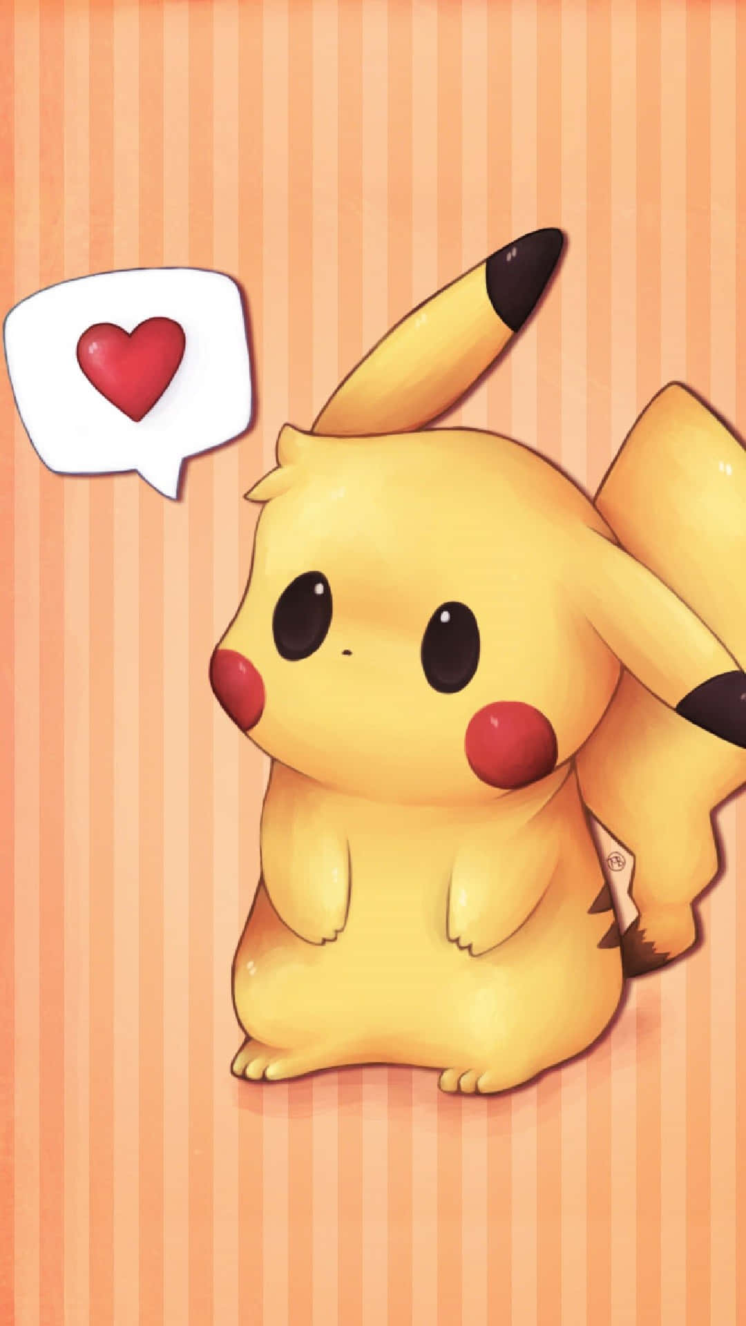 Arte Naranja de Pikachu Bebé Lindo Fondos de pantalla