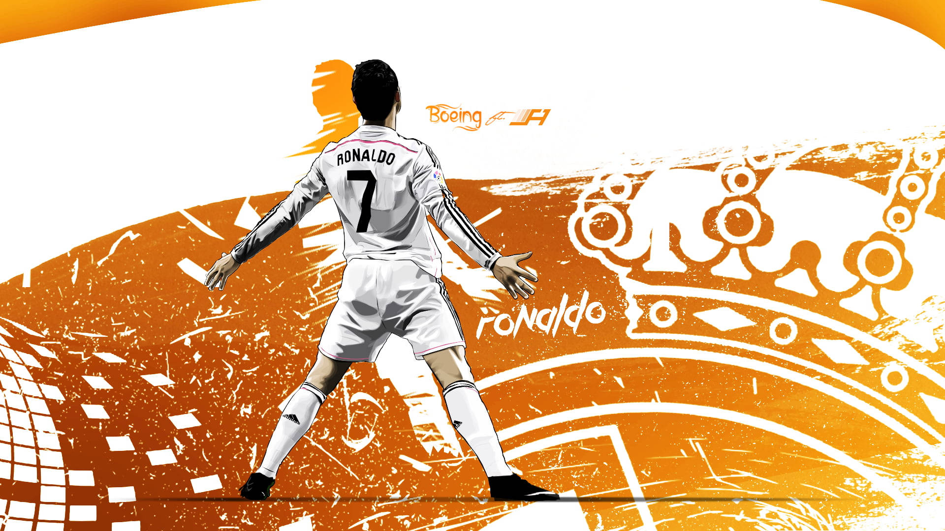 Arte Naranja HD de CR7 Fondos de pantalla