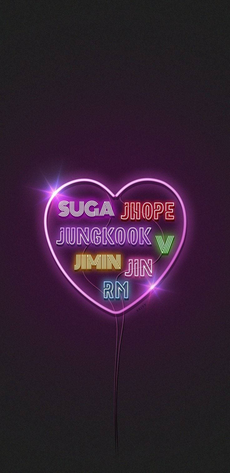 Arte Neón Estético de BTS Fondos de pantalla