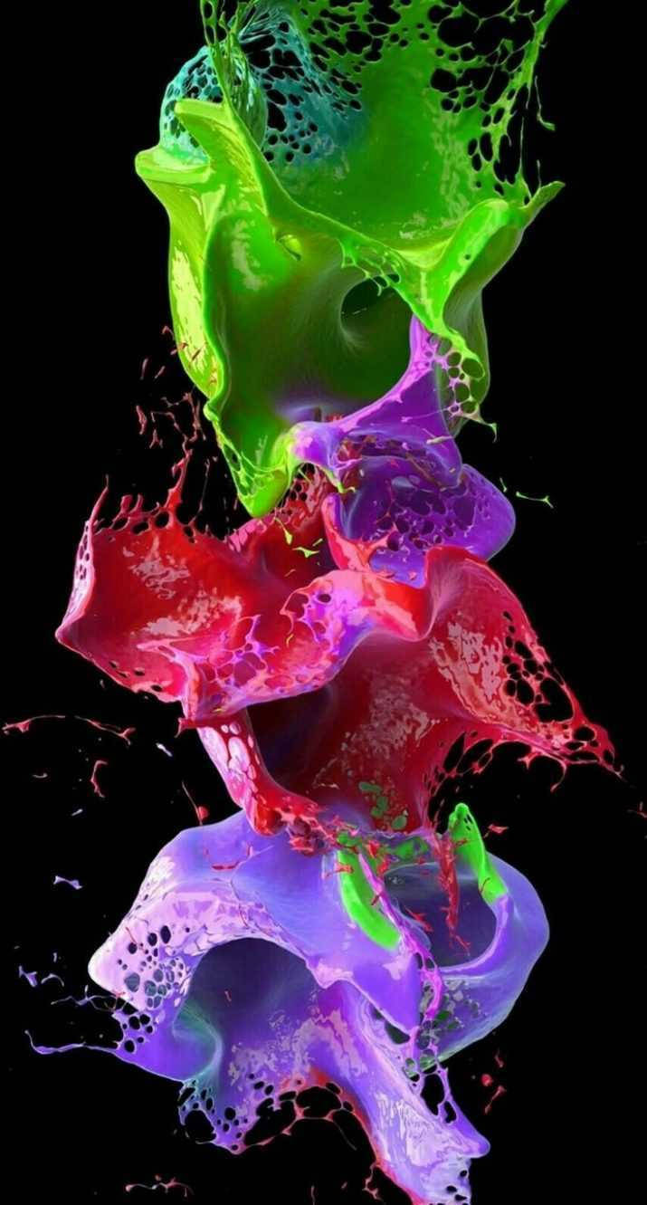Arte oscuro colorido para iPhone 13 Pro Fondos de pantalla