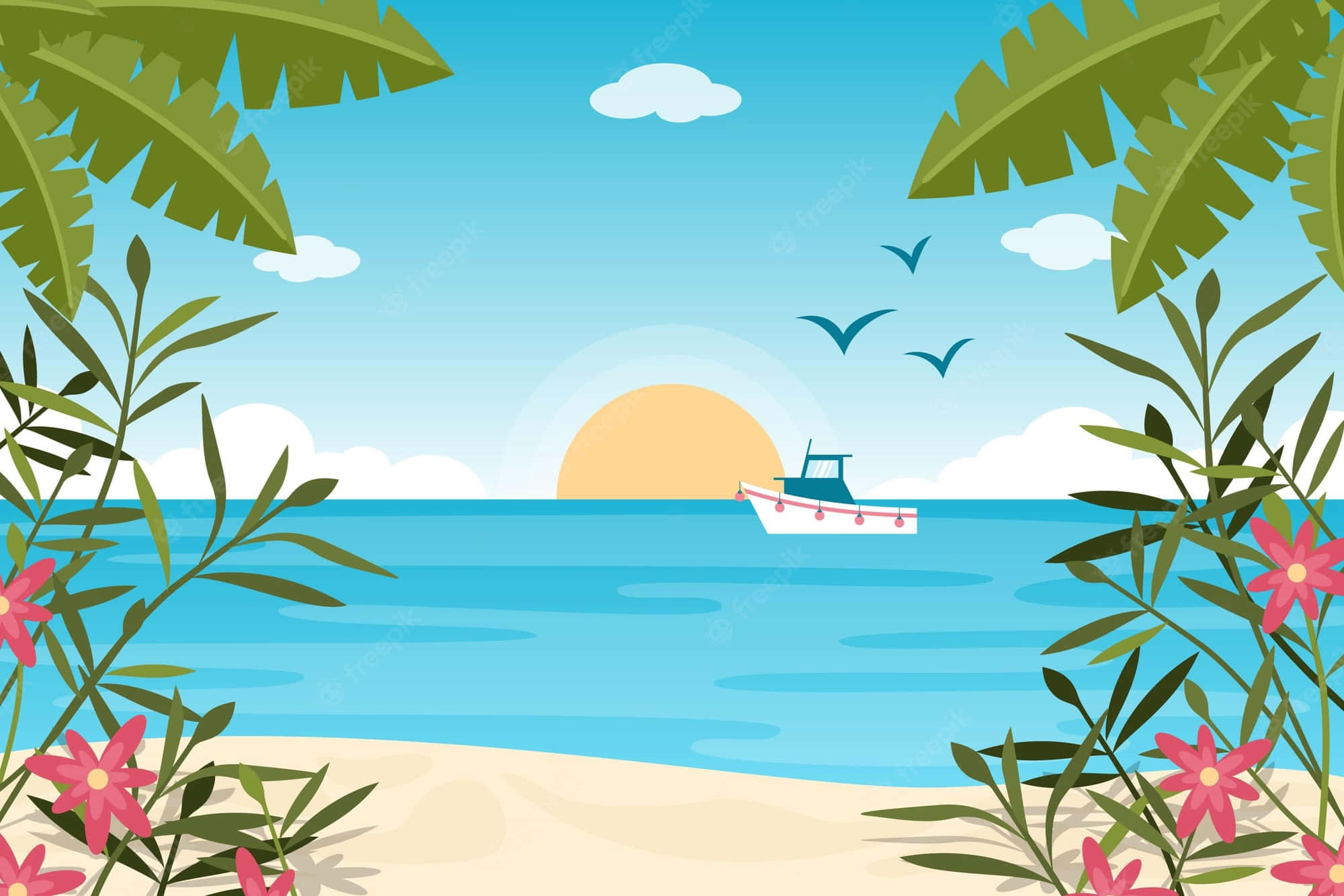Arte playero de verano Fondos de pantalla