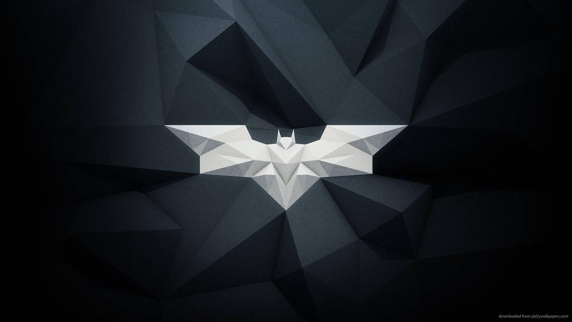 Fondo de pantalla de arte poligonal del logo de Batman