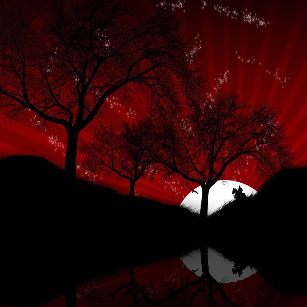 Arte Surrealista Rojo para iPad Mini Fondos de pantalla