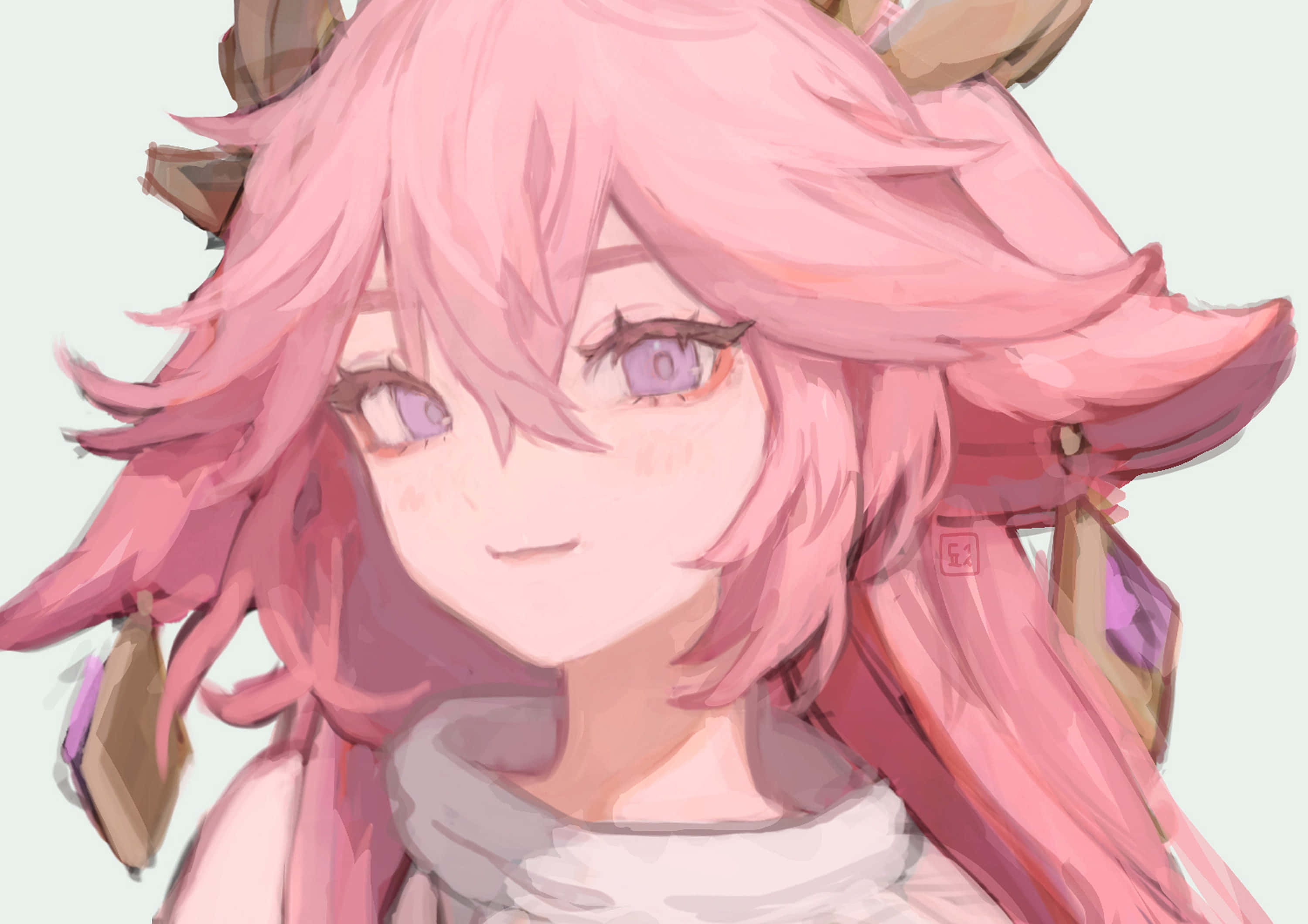 Arte Texturizado de Yae Miko para Perfil Fondos de pantalla