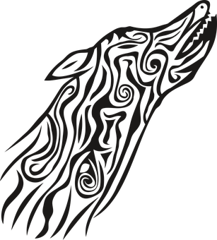 Arte tribal de lobo Fondos de pantalla