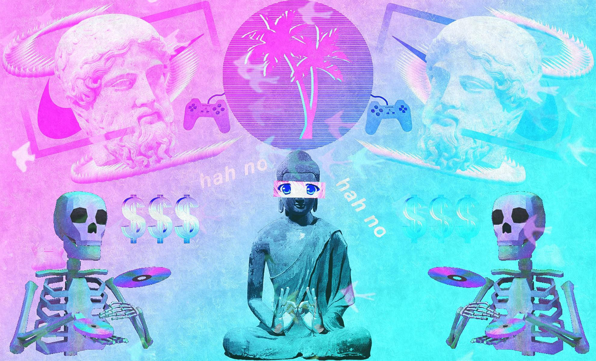 Arte Vaporwave de Chico Estético Fondos de pantalla
