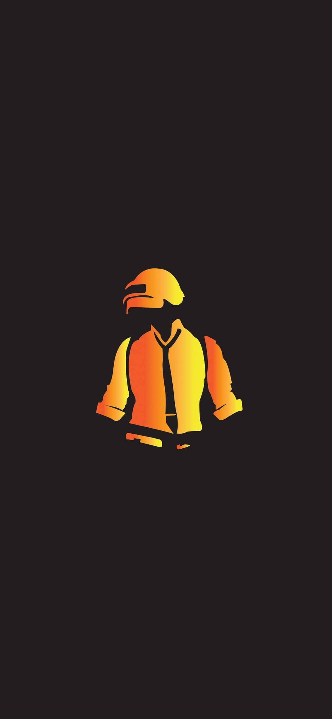 Arte Vectorial Amarillo y Naranja PUBG para iPhone Fondos de pantalla