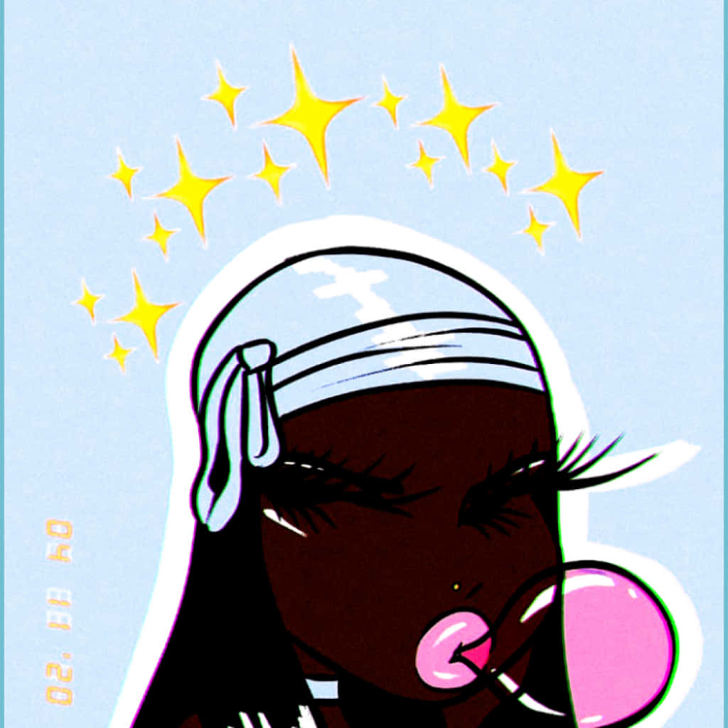 Arte vectorial de chica mala azul Fondos de pantalla
