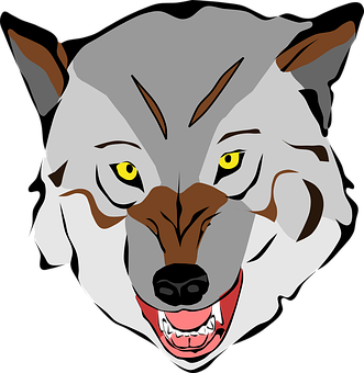 Arte vectorial de lobo con mirada intensa Fondos de pantalla