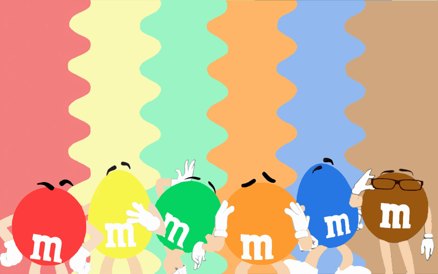 Arte Vectorial de Personajes Coloridos de Mms Fondos de pantalla