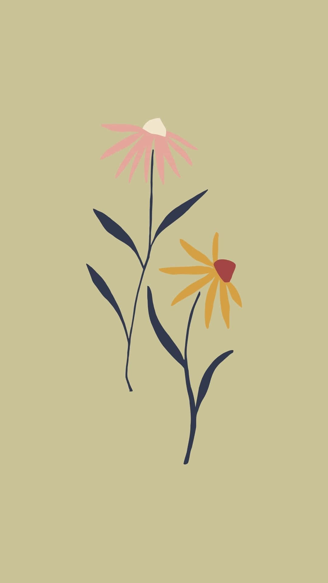 Arte Vectorial Flor Salvia Estética Fondos de pantalla
