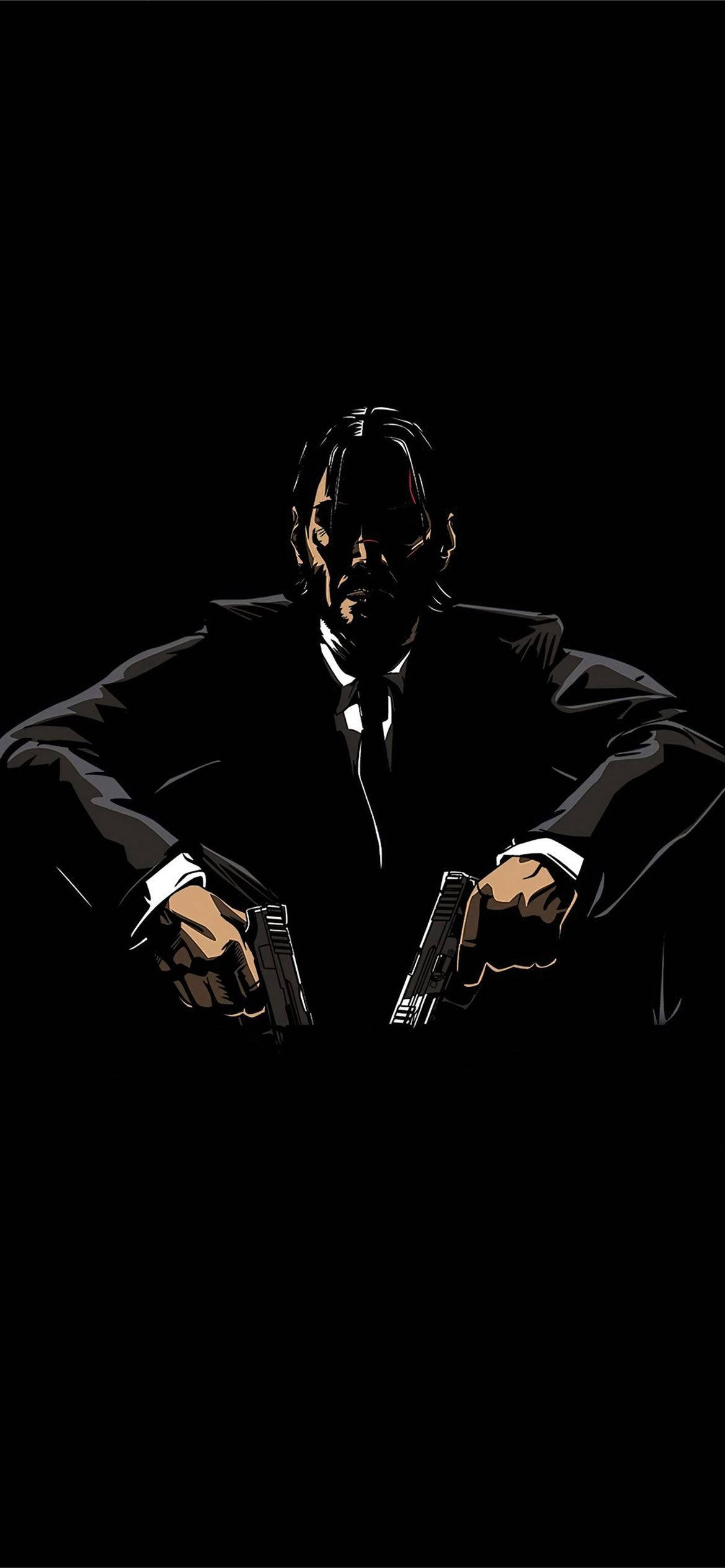 Arte Vectorial John Wick iPhone 12 Fondos de pantalla