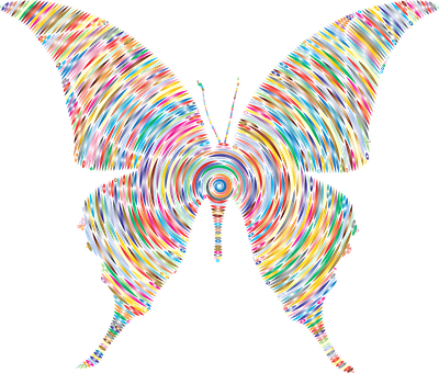 Arte vibrante de mariposa en espiral Fondos de pantalla