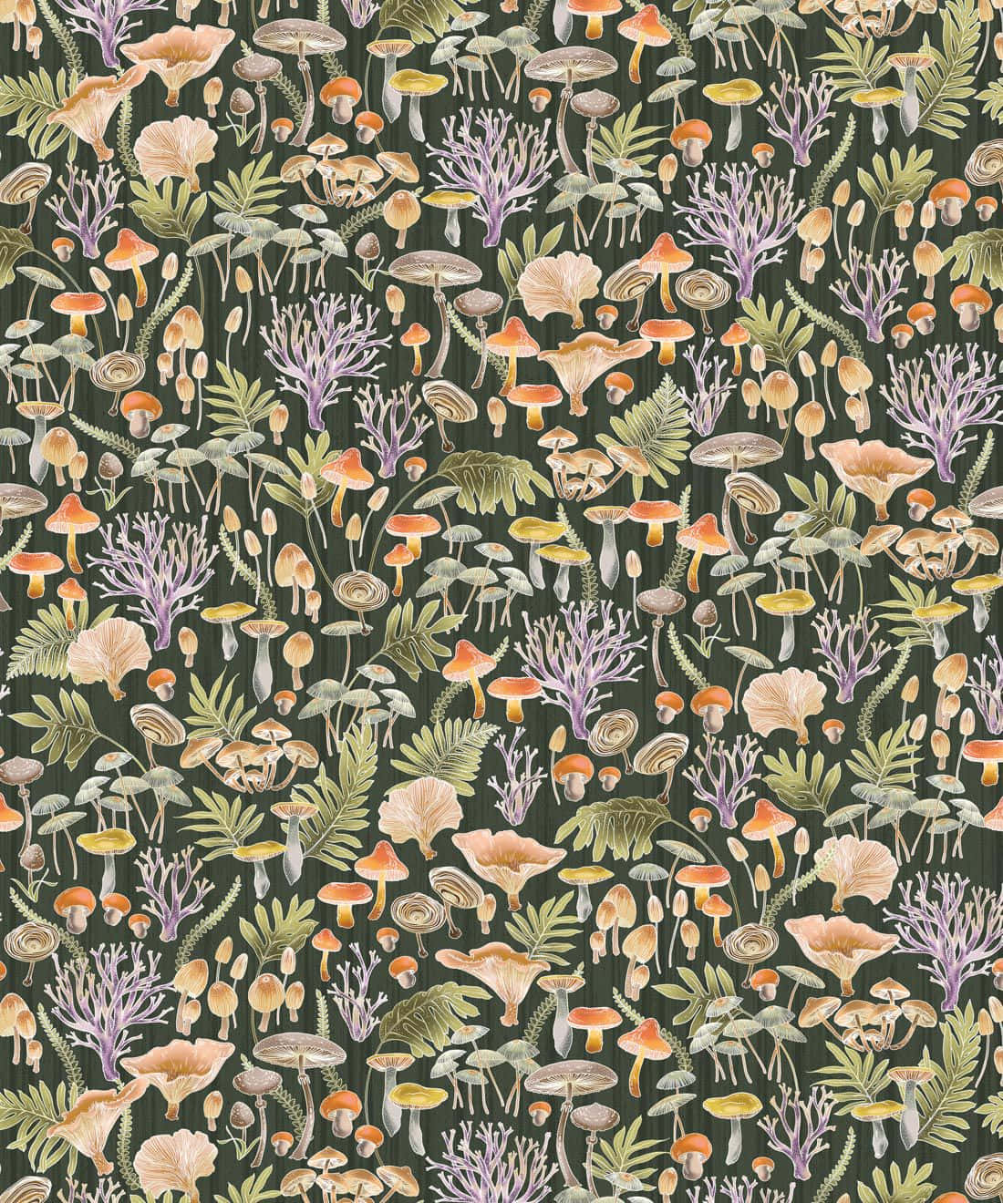 Arte Vintage de Hongos y Plantas Adorables Fondos de pantalla