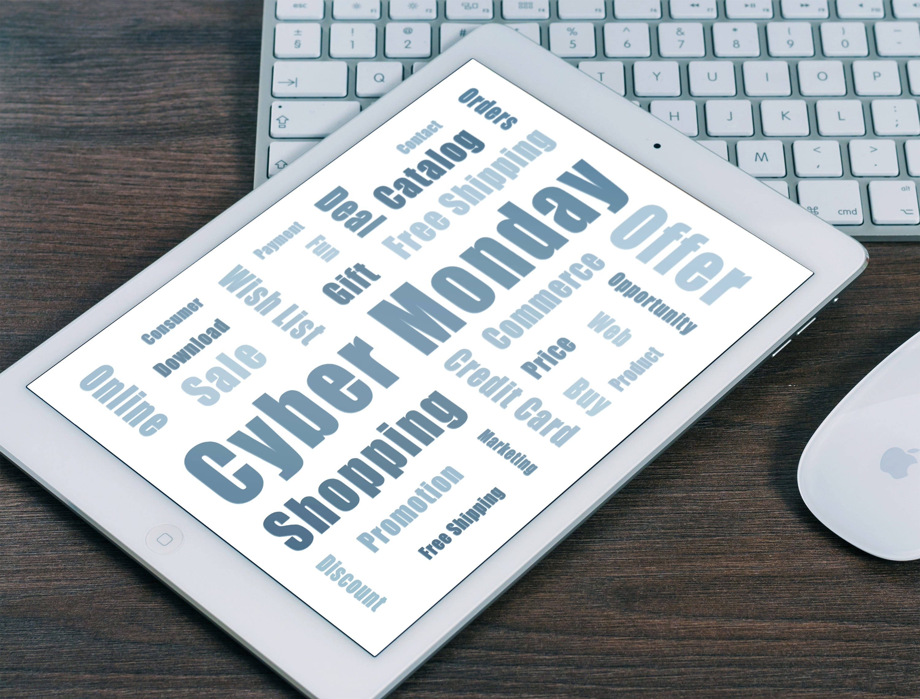 Artículo tecnológico de tableta para Cyber Monday Fondos de pantalla