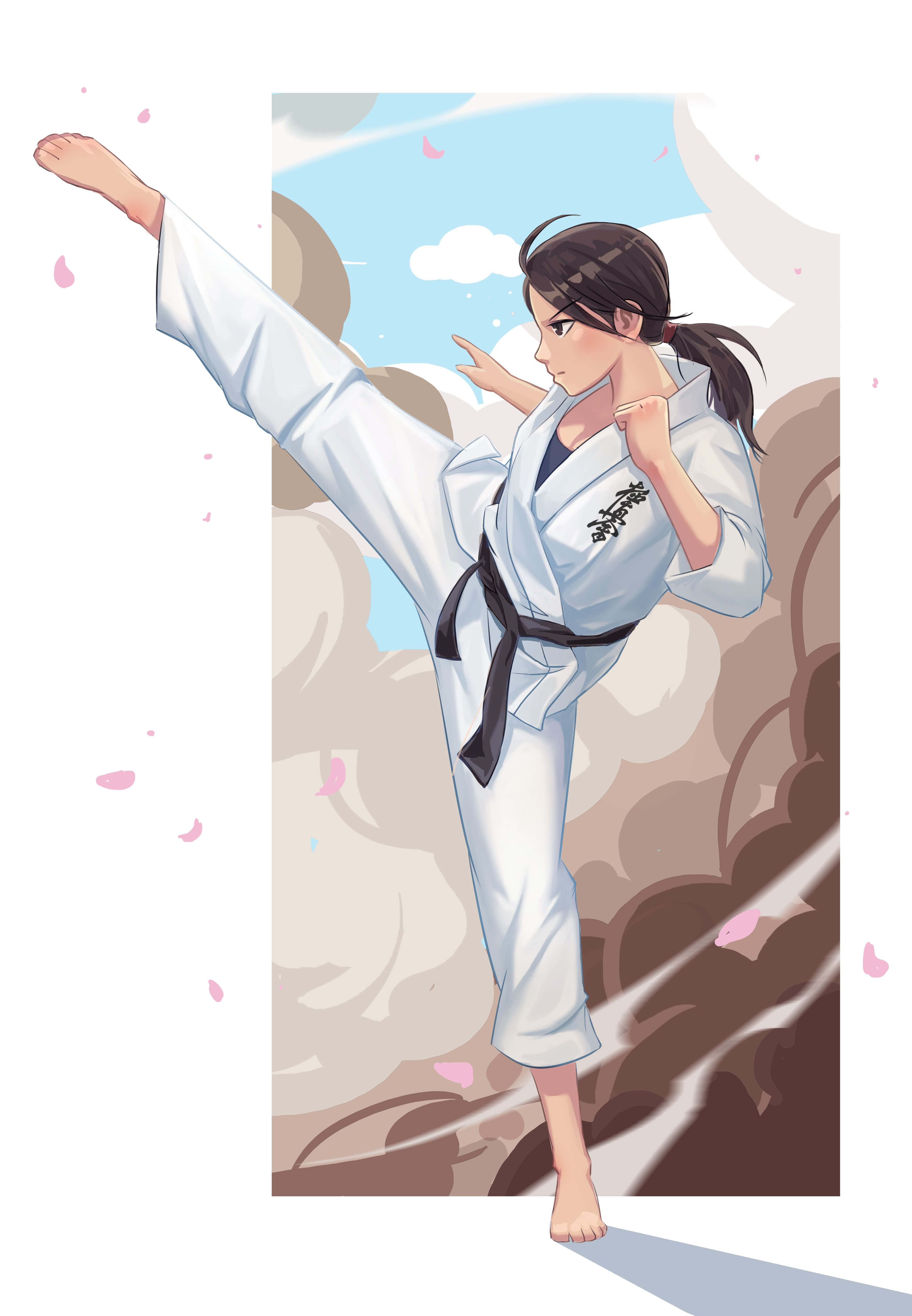 Artista Marcial con Uniforme Blanco Tradicional Fondos de pantalla
