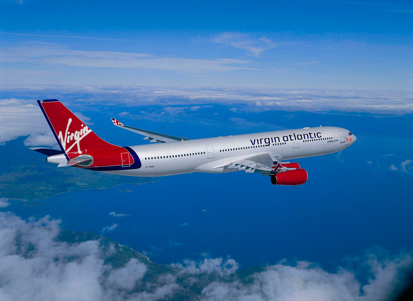 Ascenso del avión de Virgin Atlantic Fondos de pantalla